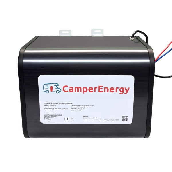 Boiler Elettrico 10L CamperEnergy 12V e 220-240V – Scaldabagno ad Accumulo per Camper e Van