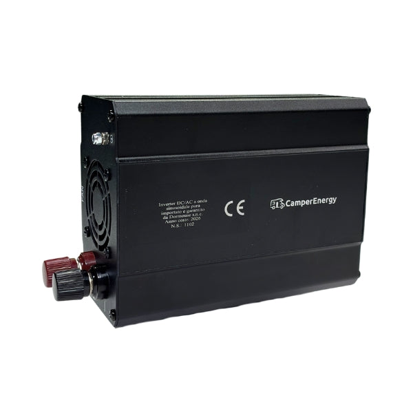 Inverter Onda Pura 500W 12/24V CamperEnergy – Serie E Compatto con USB-C PD e USB-A QC