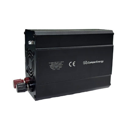 Inverter Onda Pura 500W 12/24V CamperEnergy – Serie E Compatto con USB-C PD e USB-A QC