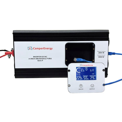 Inverter Onda Pura CamperEnergy Serie P 12/24V – 1000W, 1500W, 2000W e 3000W con Display LCD Removibile