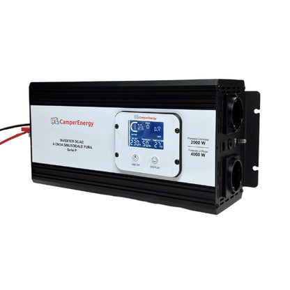 Inverter Onda Pura CamperEnergy Serie P 12/24V – 1000W, 1500W, 2000W e 3000W con Display LCD Removibile