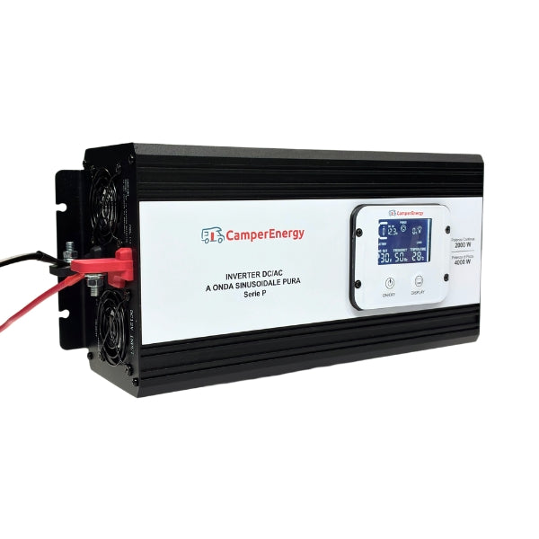 Inverter Onda Pura CamperEnergy Serie P 12/24V – 1000W, 1500W, 2000W e 3000W con Display LCD Removibile