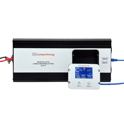 Inverter Onda Pura CamperEnergy Serie P 12/24V – 1000W, 1500W, 2000W e 3000W con Display LCD Removibile